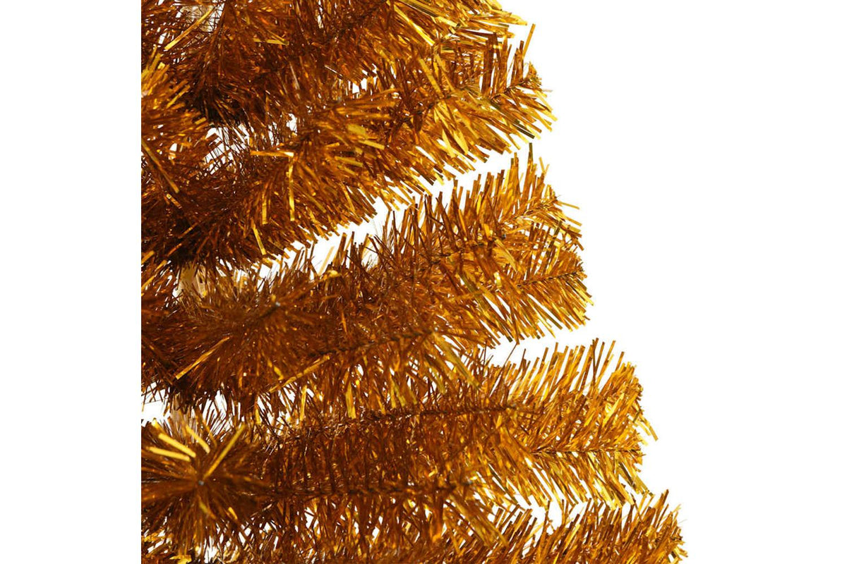 Vidaxl Artificial Half Christmas Tree With Stand Gold 120 Cm Pet-6
