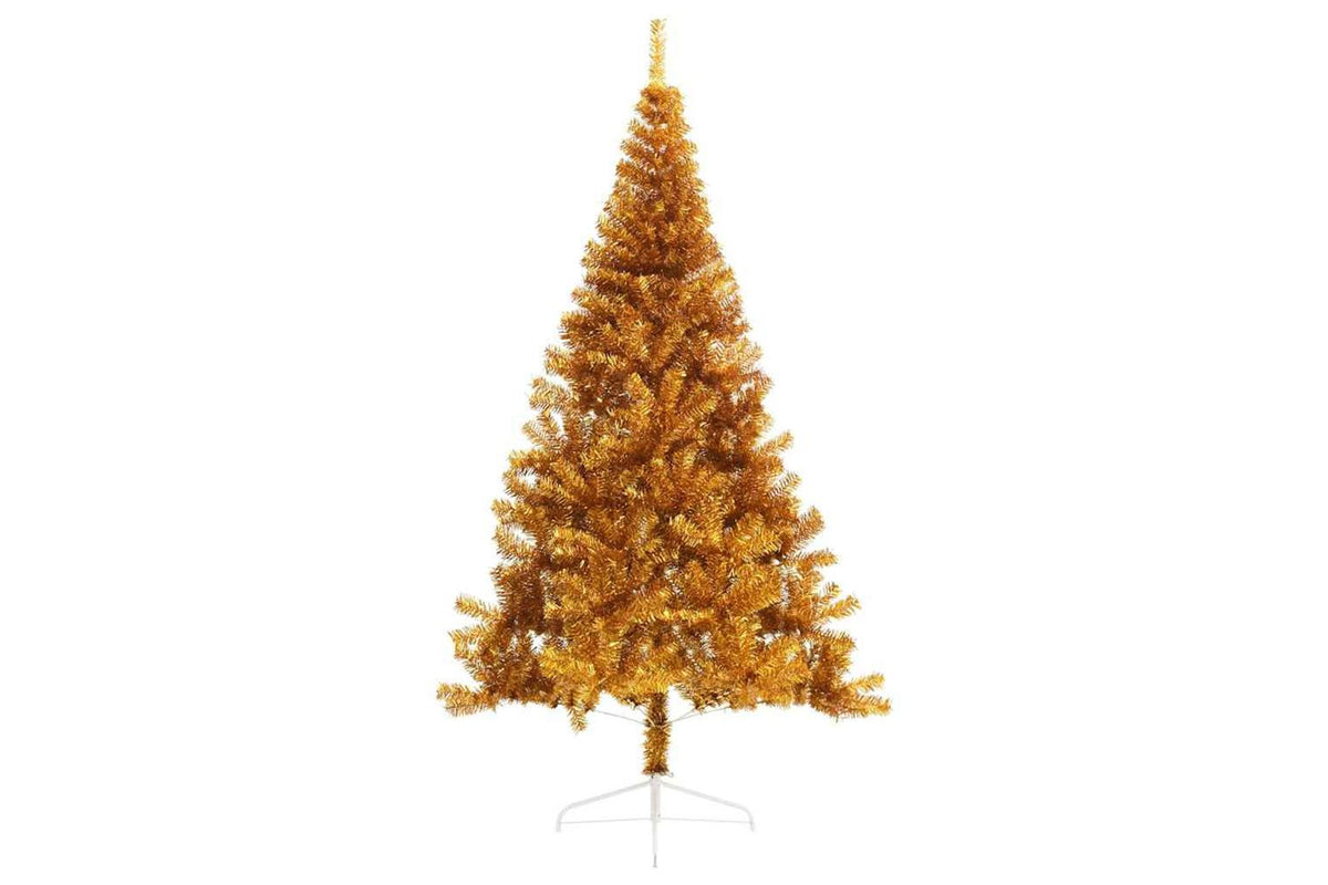 Vidaxl Artificial Half Christmas Tree With Stand Gold 240 Cm Pet-2