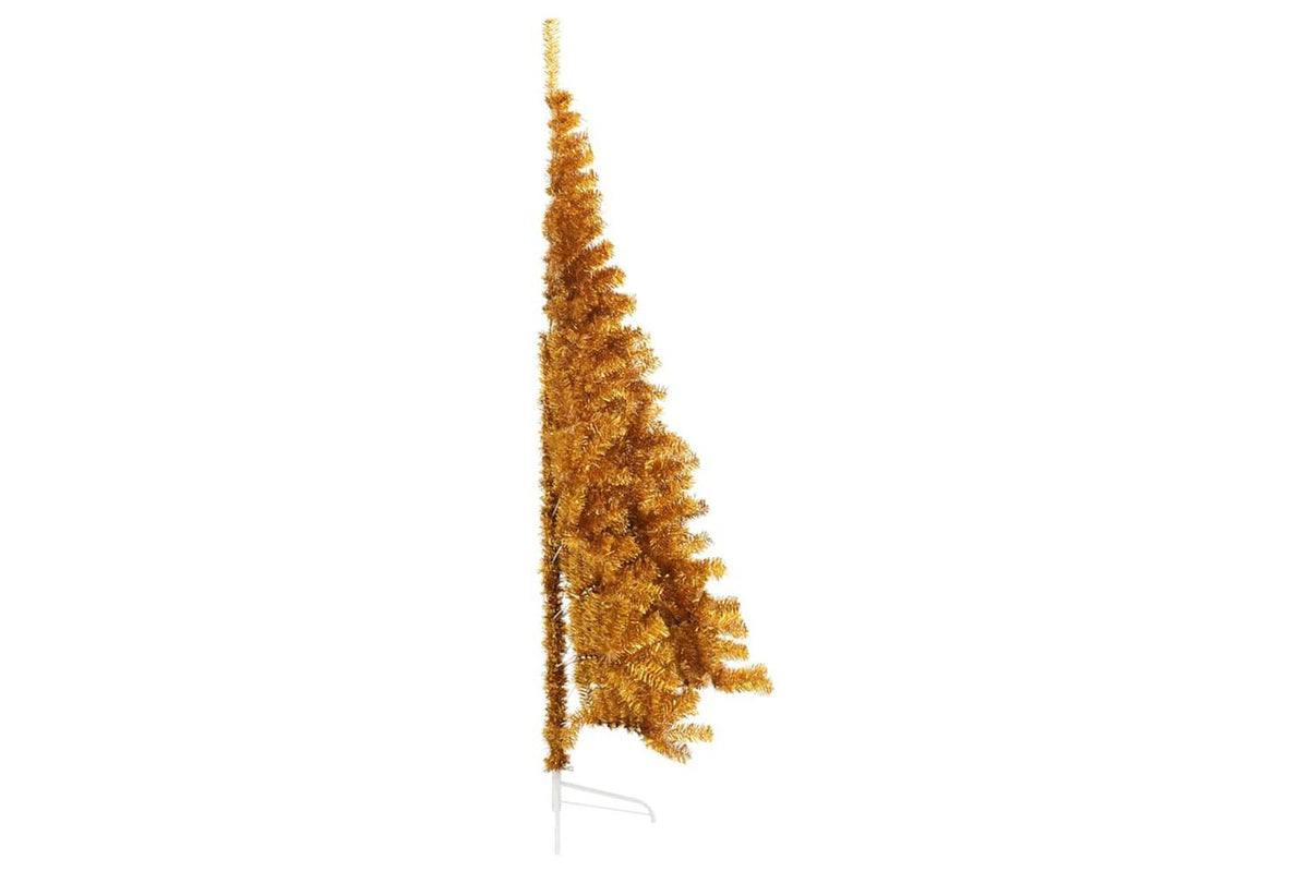 Vidaxl Artificial Half Christmas Tree With Stand Gold 240 Cm Pet-3