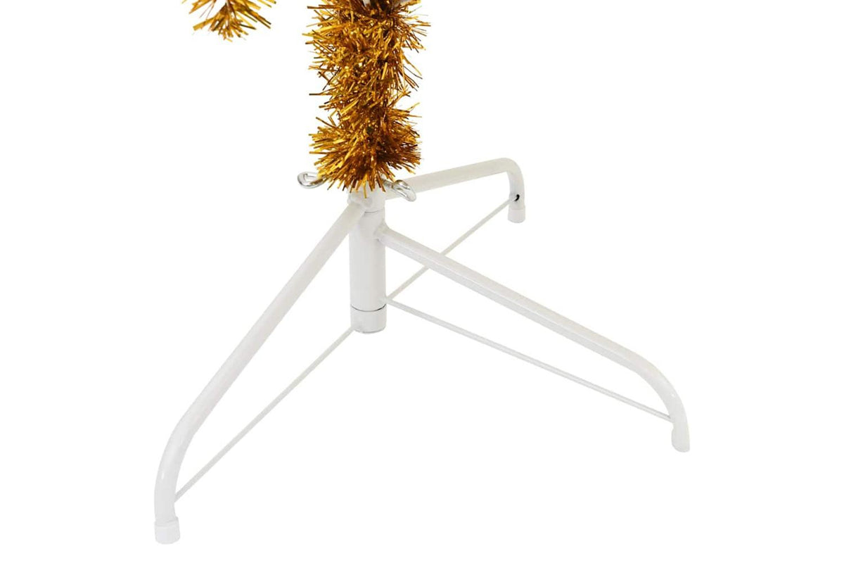Vidaxl Artificial Half Christmas Tree With Stand Gold 240 Cm Pet-4