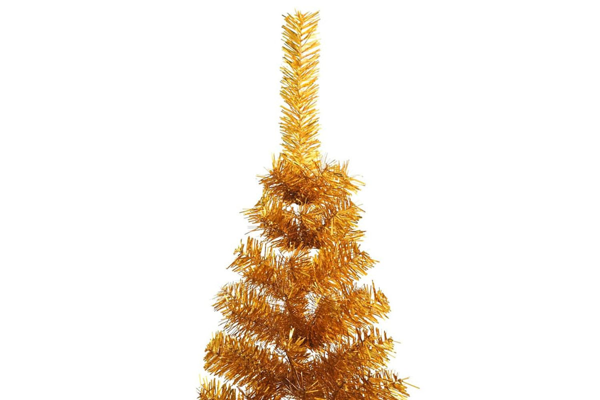 Vidaxl Artificial Half Christmas Tree With Stand Gold 240 Cm Pet-5