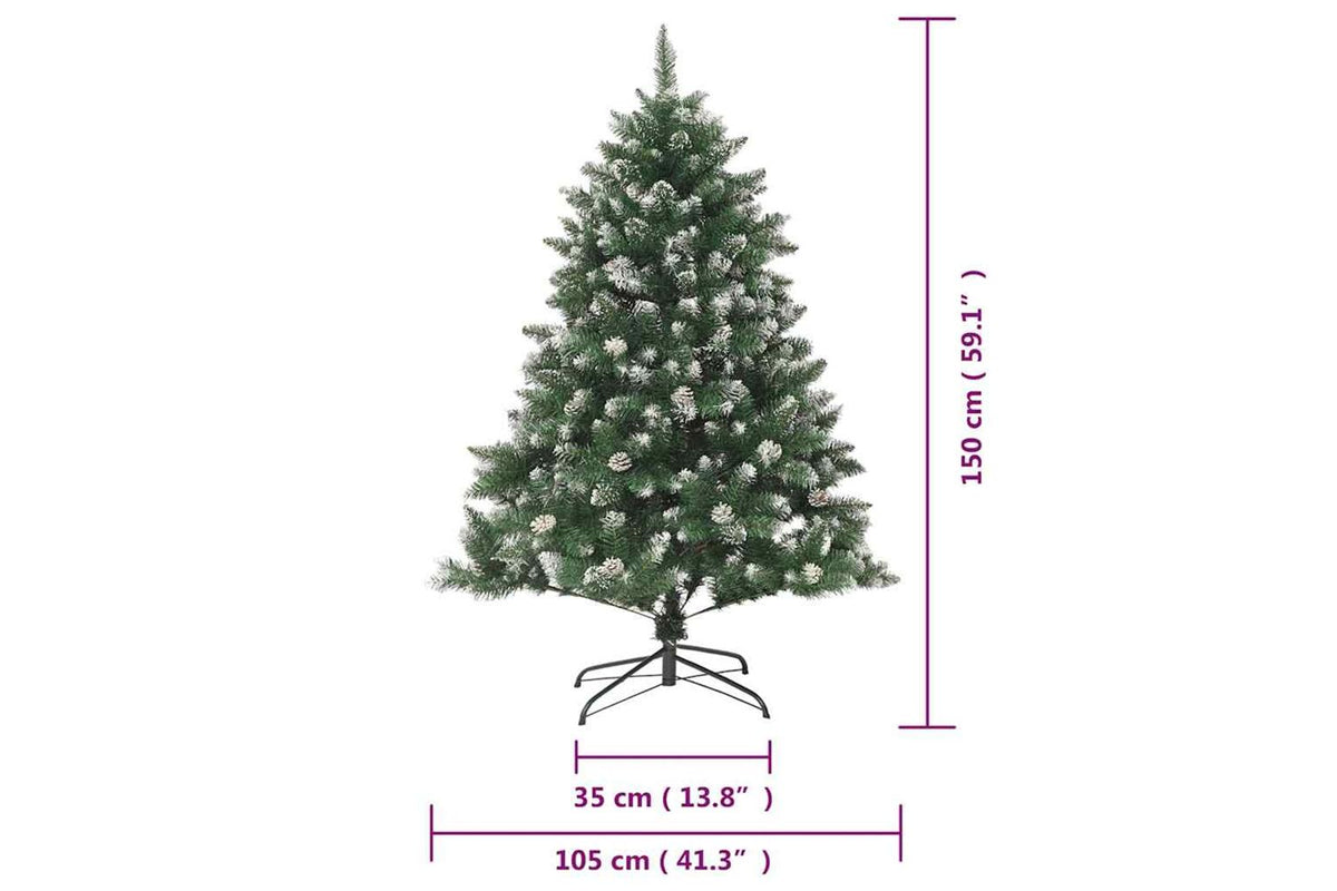 Vidaxl Artificial Christmas Tree With Stand 150 Cm Pvc-9