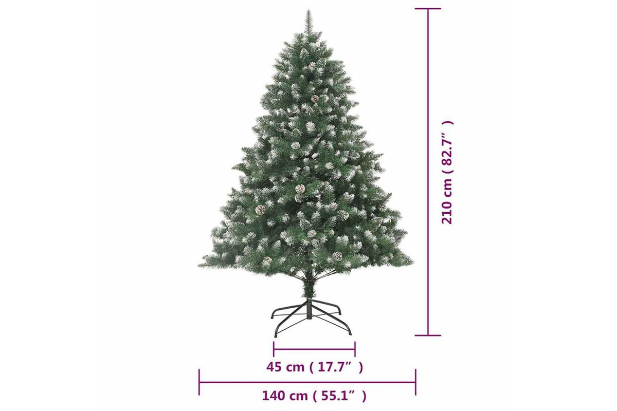 Vidaxl Artificial Christmas Tree With Stand 210 Cm Pvc-9