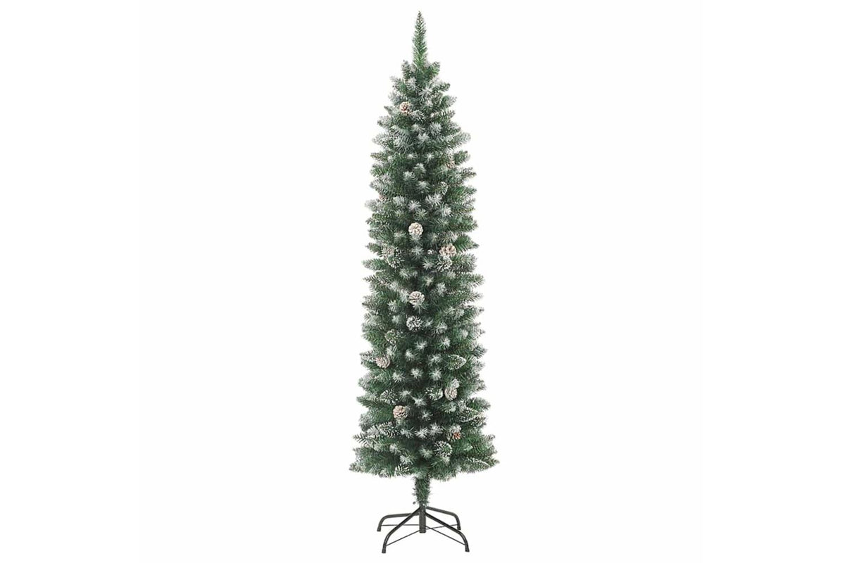 Vidaxl Artificial Slim Christmas Tree With Stand 120 Cm Pvc-2