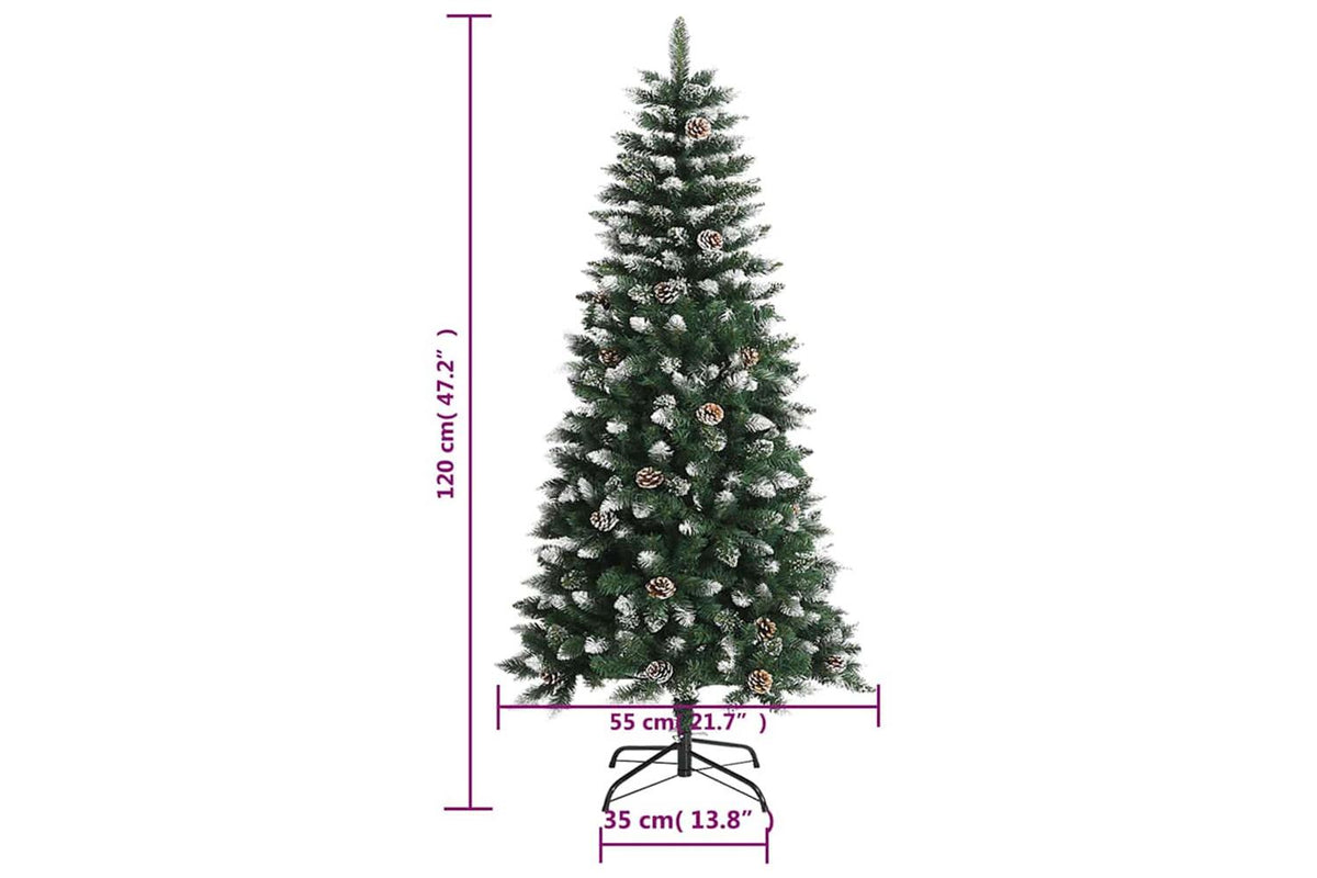 Vidaxl Artificial Christmas Tree With Stand Green 120 Cm Pvc-9