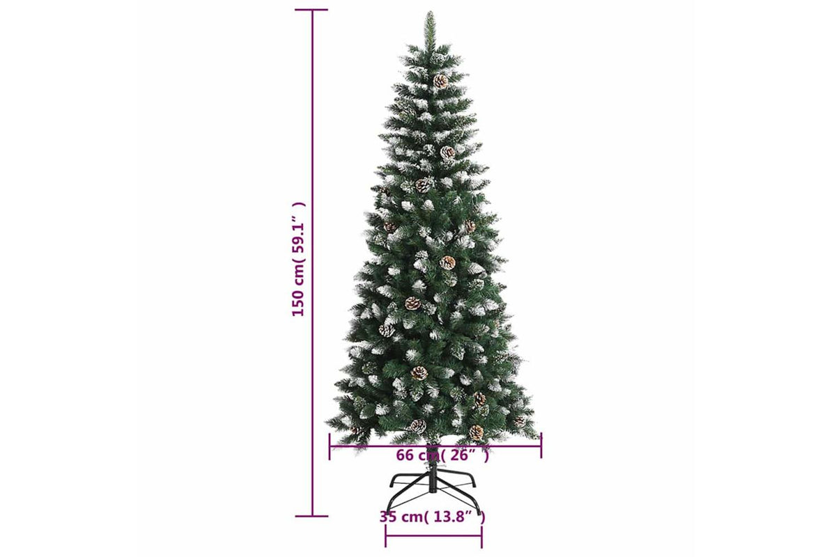 Vidaxl Artificial Christmas Tree With Stand Green 150 Cm Pvc-9