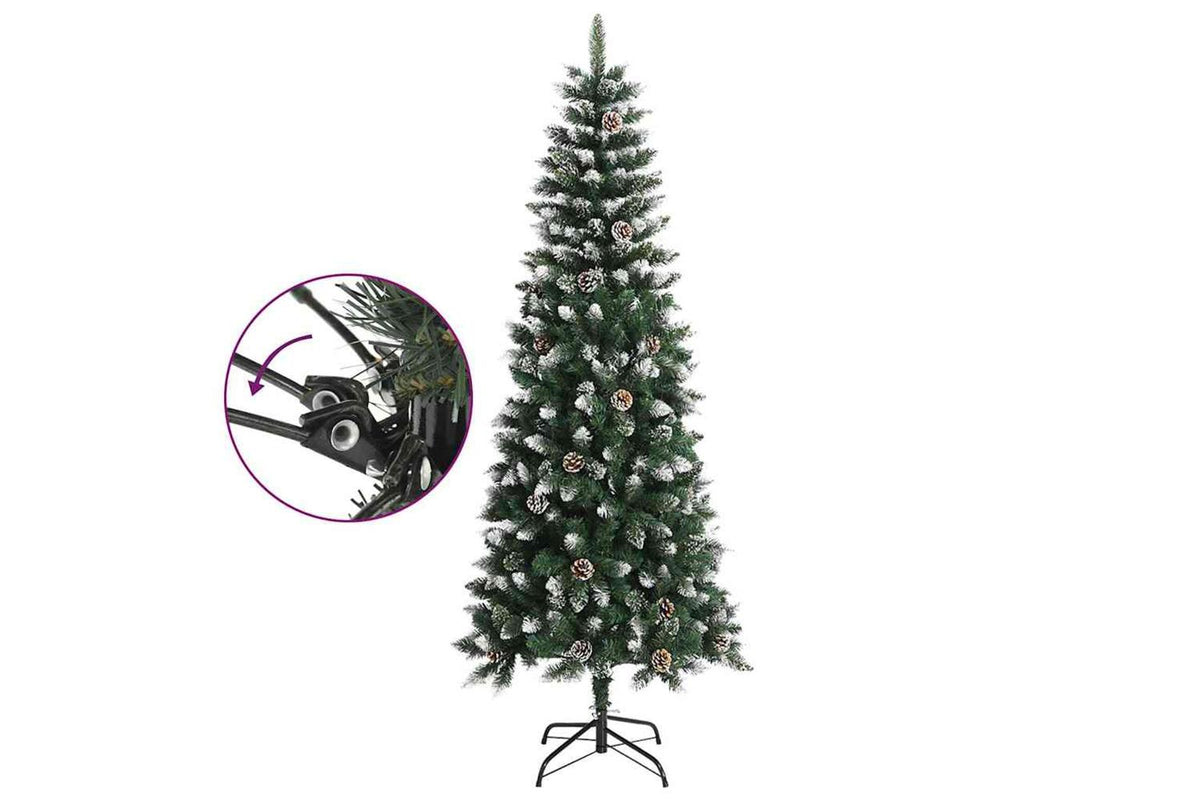 Vidaxl Artificial Christmas Tree With Stand Green 210 Cm Pvc-7
