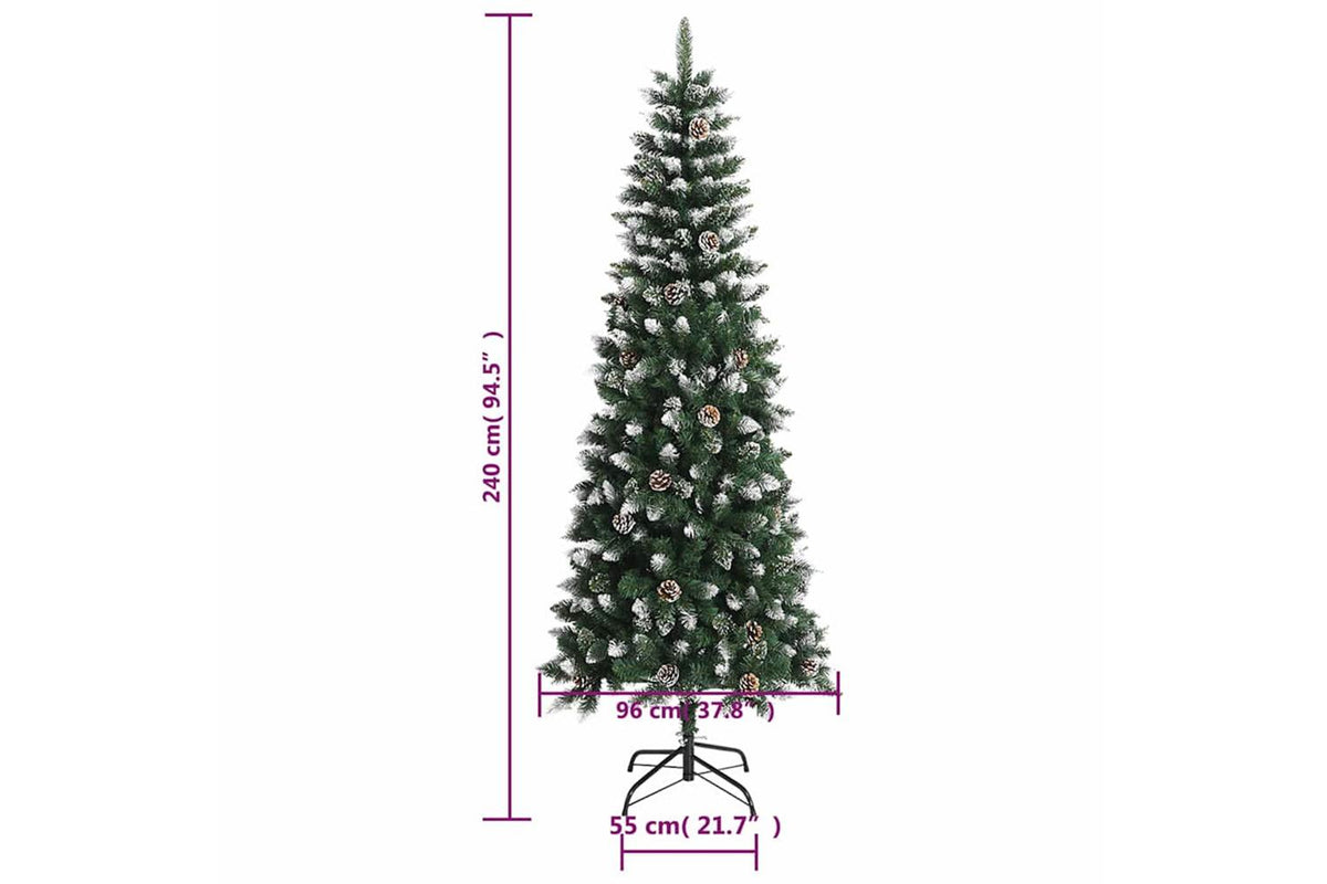 Vidaxl Artificial Christmas Tree With Stand Green 240 Cm Pvc-9