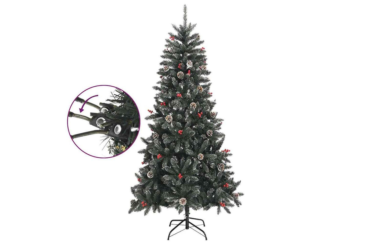 Vidaxl Artificial Christmas Tree With Stand Green 210 Cm Pvc-7