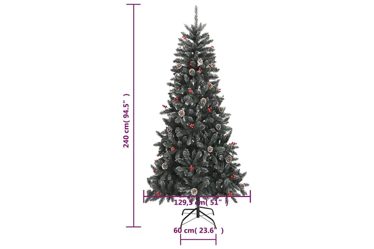 Vidaxl Artificial Christmas Tree With Stand Green 240 Cm Pvc-9