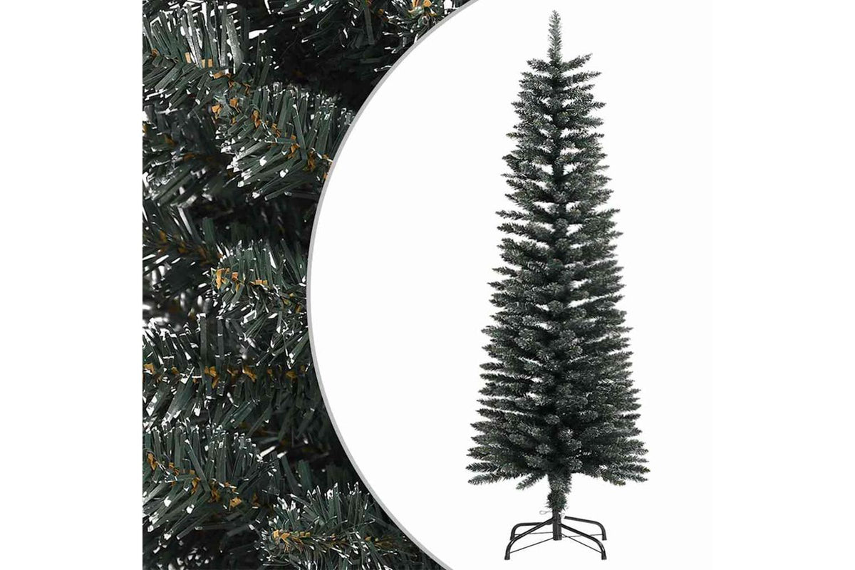 Vidaxl Artificial Slim Christmas Tree With Stand Green 120 Cm Pvc