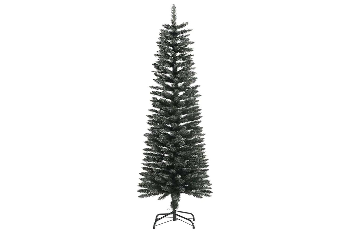 Vidaxl Artificial Slim Christmas Tree With Stand Green 120 Cm Pvc-2