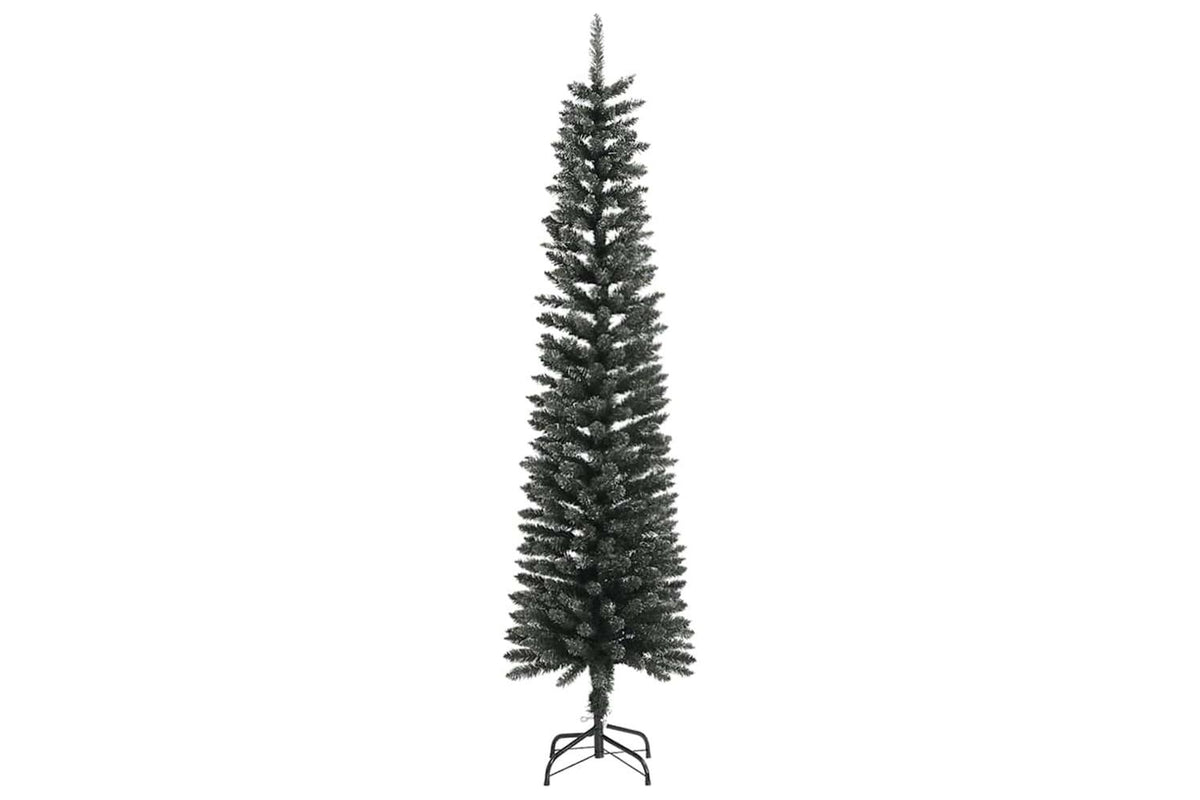 Vidaxl Artificial Slim Christmas Tree With Stand Green 210 Cm Pvc-2
