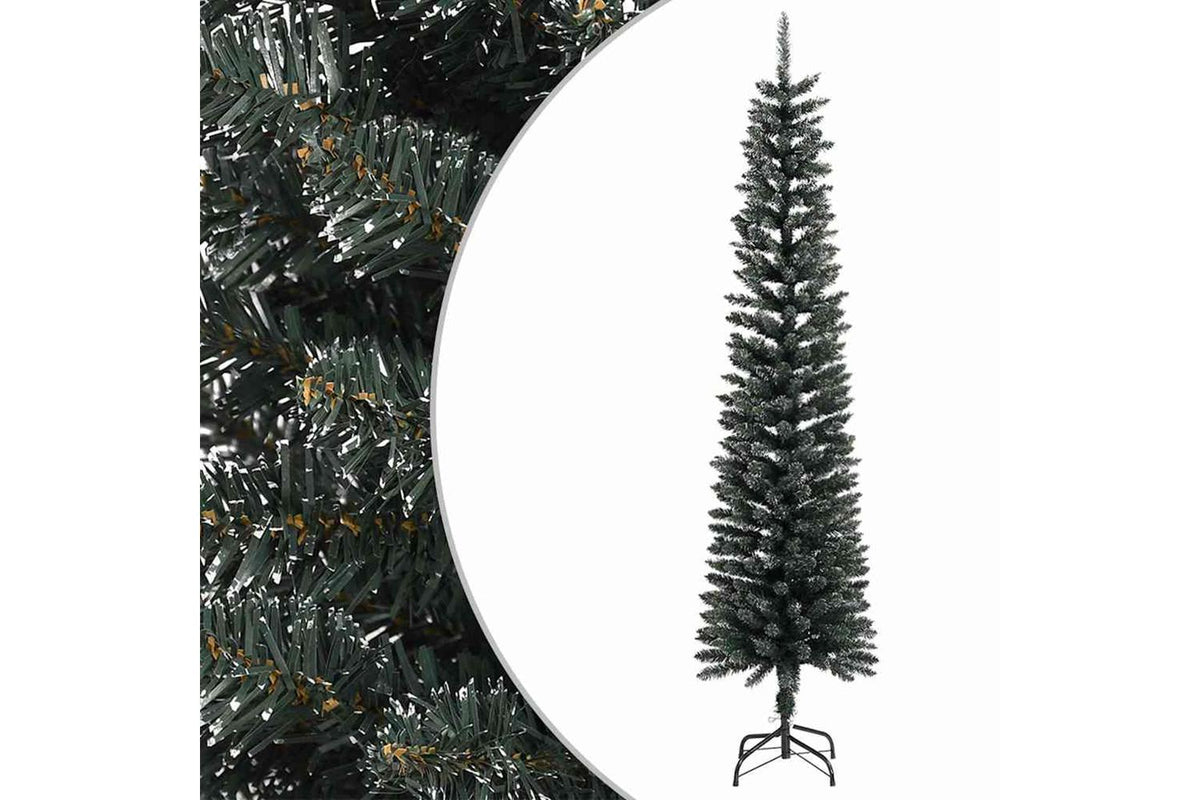 Vidaxl Artificial Slim Christmas Tree With Stand Green 240 Cm Pvc