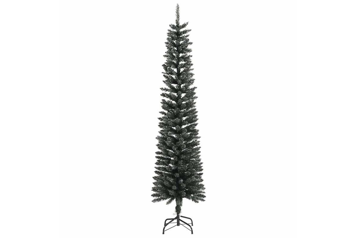Vidaxl Artificial Slim Christmas Tree With Stand Green 240 Cm Pvc-2