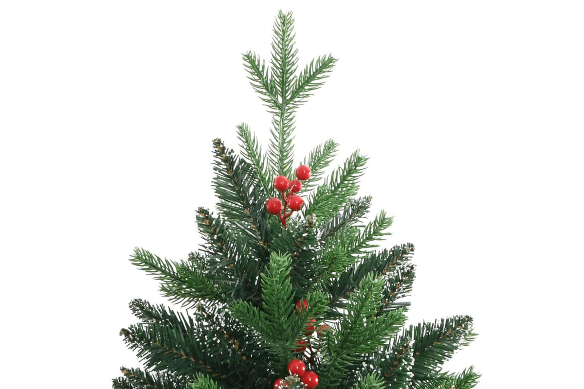Vidaxl Artificial Hinged Christmas Tree With Red Berries 180 Cm-3