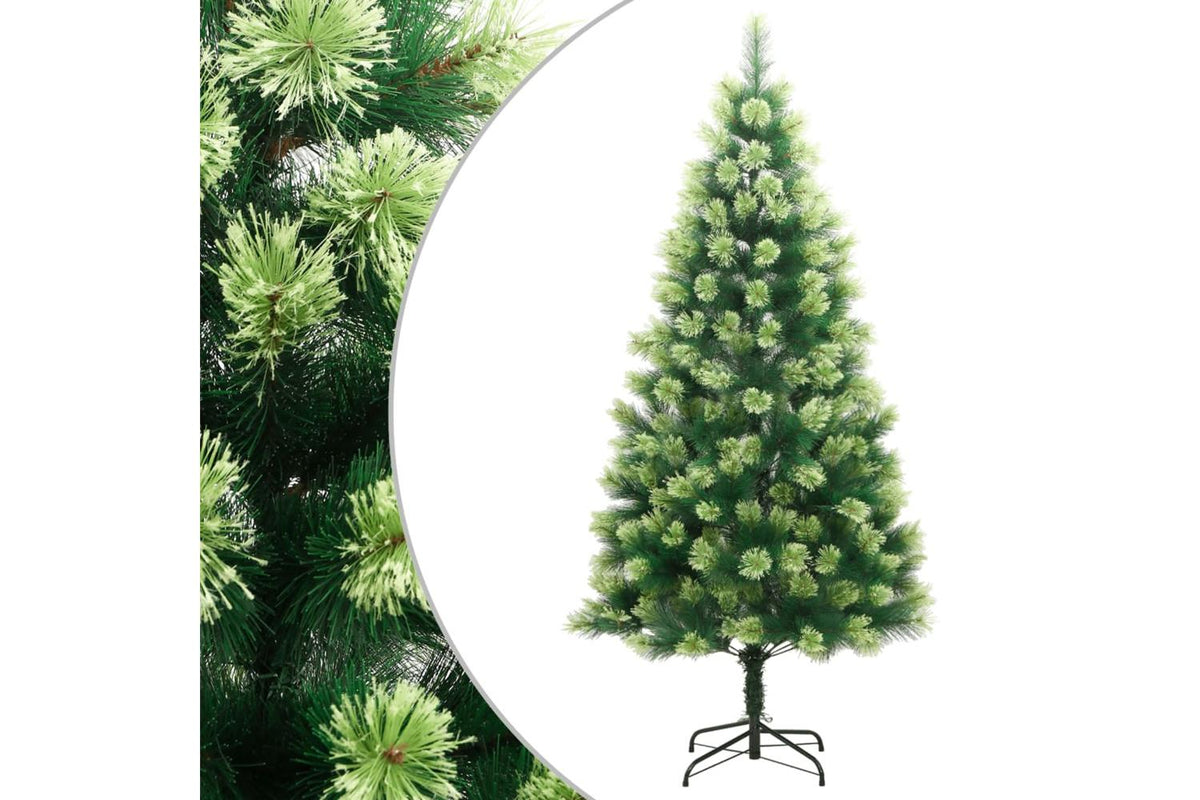Vidaxl Artificial Hinged Christmas Tree With Stand 210 Cm
