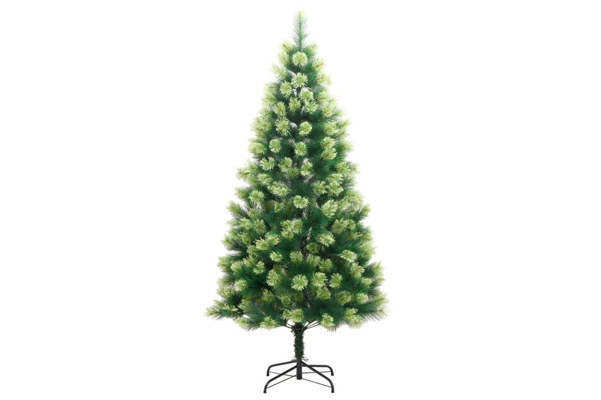 Vidaxl Artificial Hinged Christmas Tree With Stand 210 Cm-2