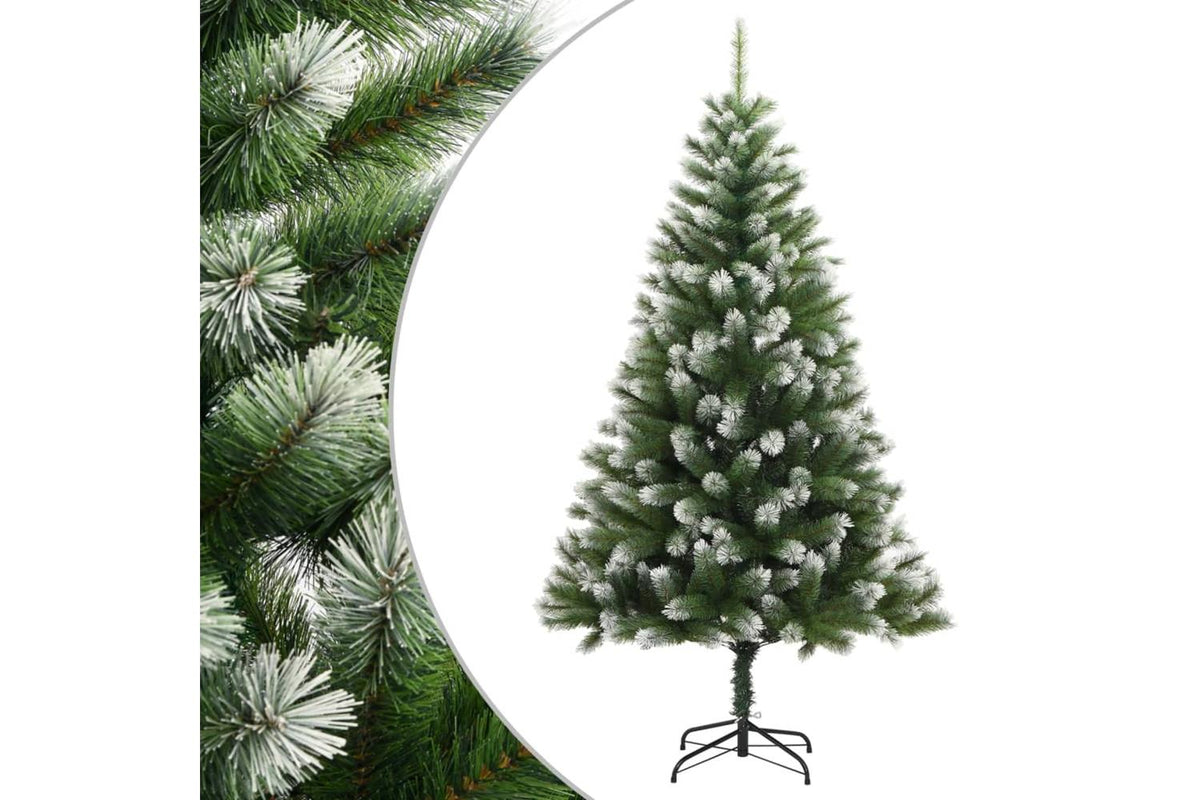 Vidaxl Artificial Hinged Christmas Tree With Flocked Snow 150 Cm