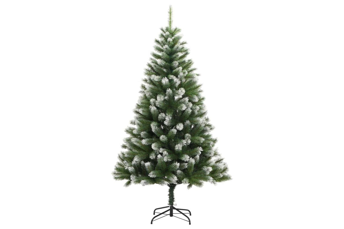 Vidaxl Artificial Hinged Christmas Tree With Flocked Snow 240 Cm-2