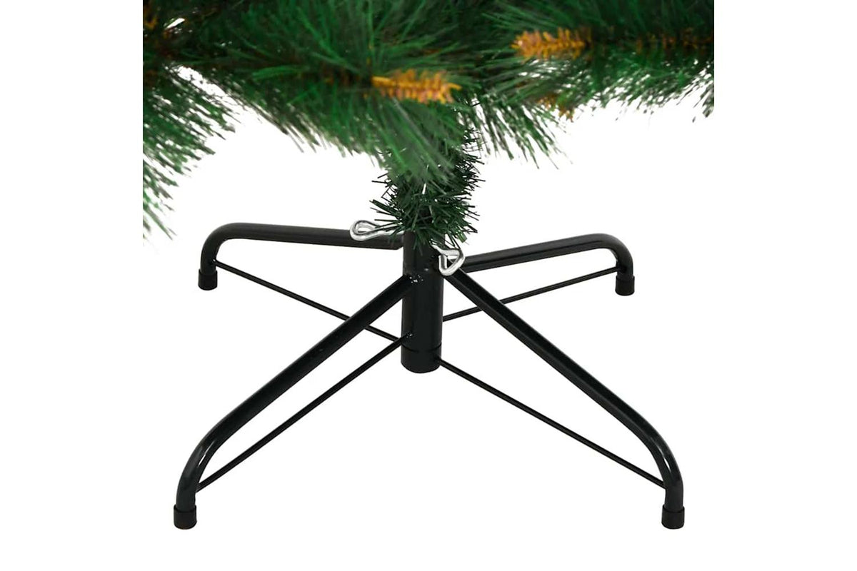 Vidaxl Artificial Hinged Christmas Tree With Stand 180 Cm-5