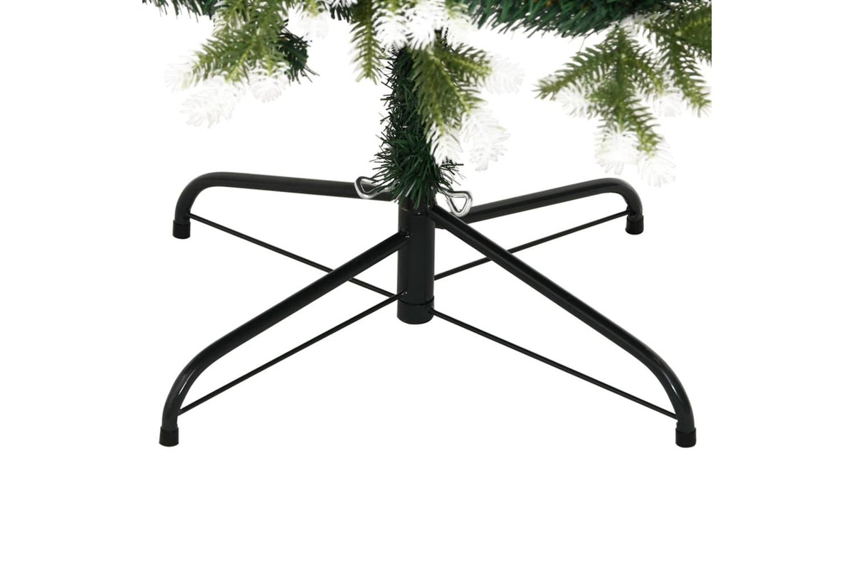 Vidaxl Artificial Hinged Christmas Tree With Flocked Snow 150 Cm-5