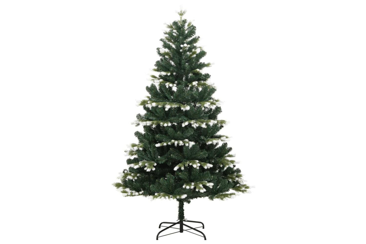 Vidaxl Artificial Hinged Christmas Tree With Flocked Snow 180 Cm-2