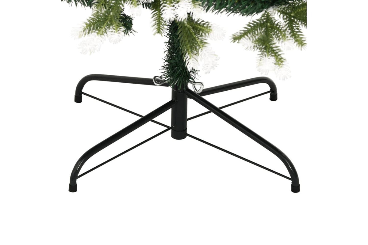 Vidaxl Artificial Hinged Christmas Tree With Flocked Snow 180 Cm-5