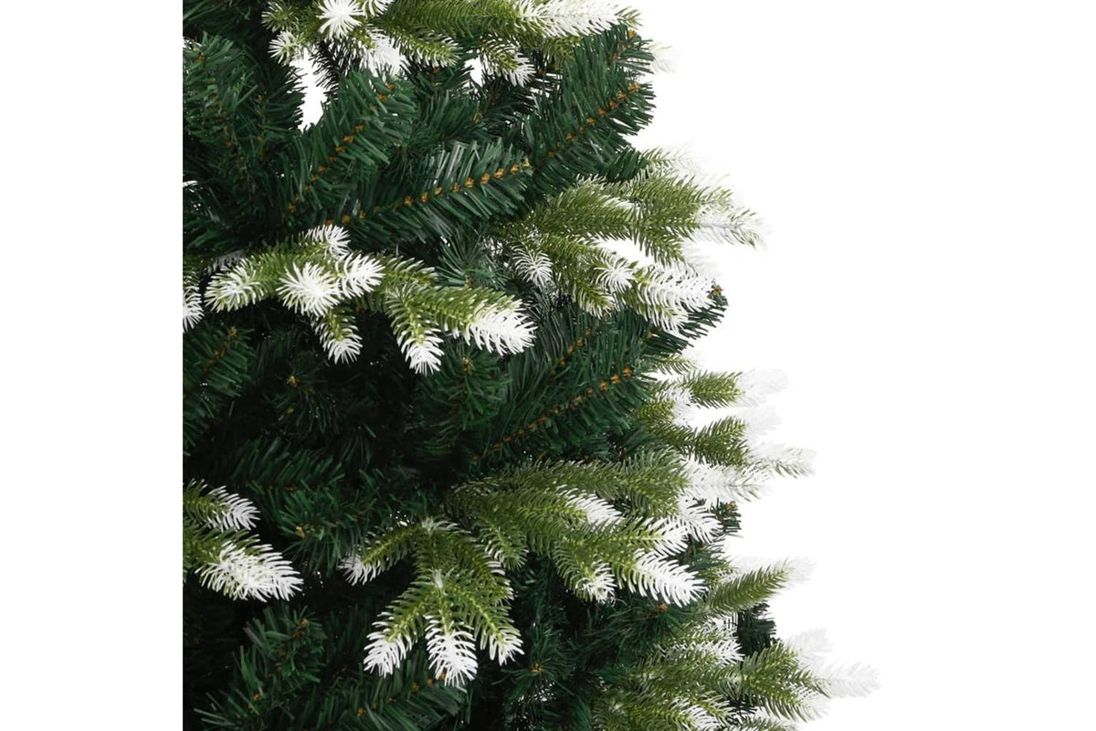 Vidaxl Artificial Hinged Christmas Tree With Flocked Snow 210 Cm-3
