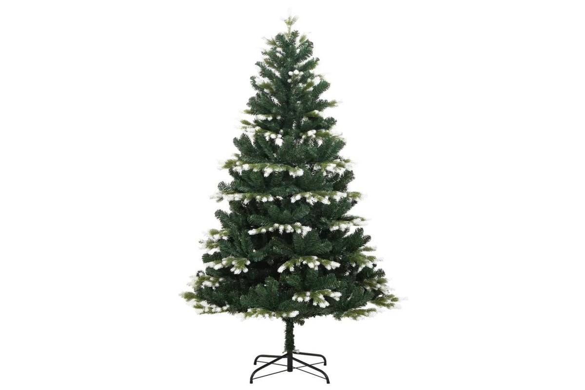 Vidaxl Artificial Hinged Christmas Tree With Flocked Snow 240 Cm-2