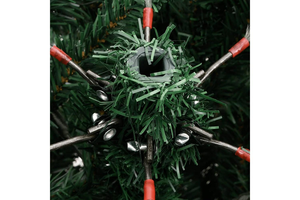 Vidaxl Artificial Hinged Christmas Tree With Flocked Snow 240 Cm-6