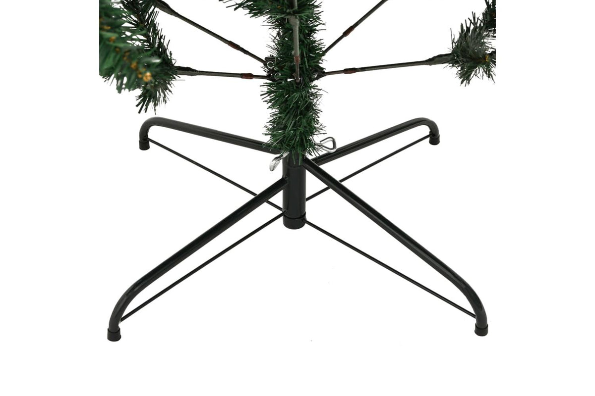Vidaxl Artificial Hinged Christmas Tree With Stand 150 Cm-5
