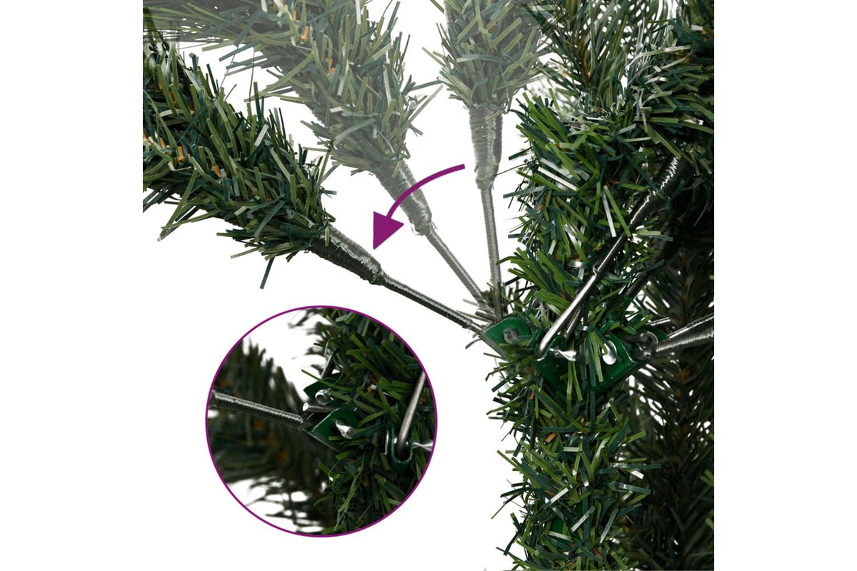 Vidaxl Artificial Hinged Christmas Tree With Stand 150 Cm-8