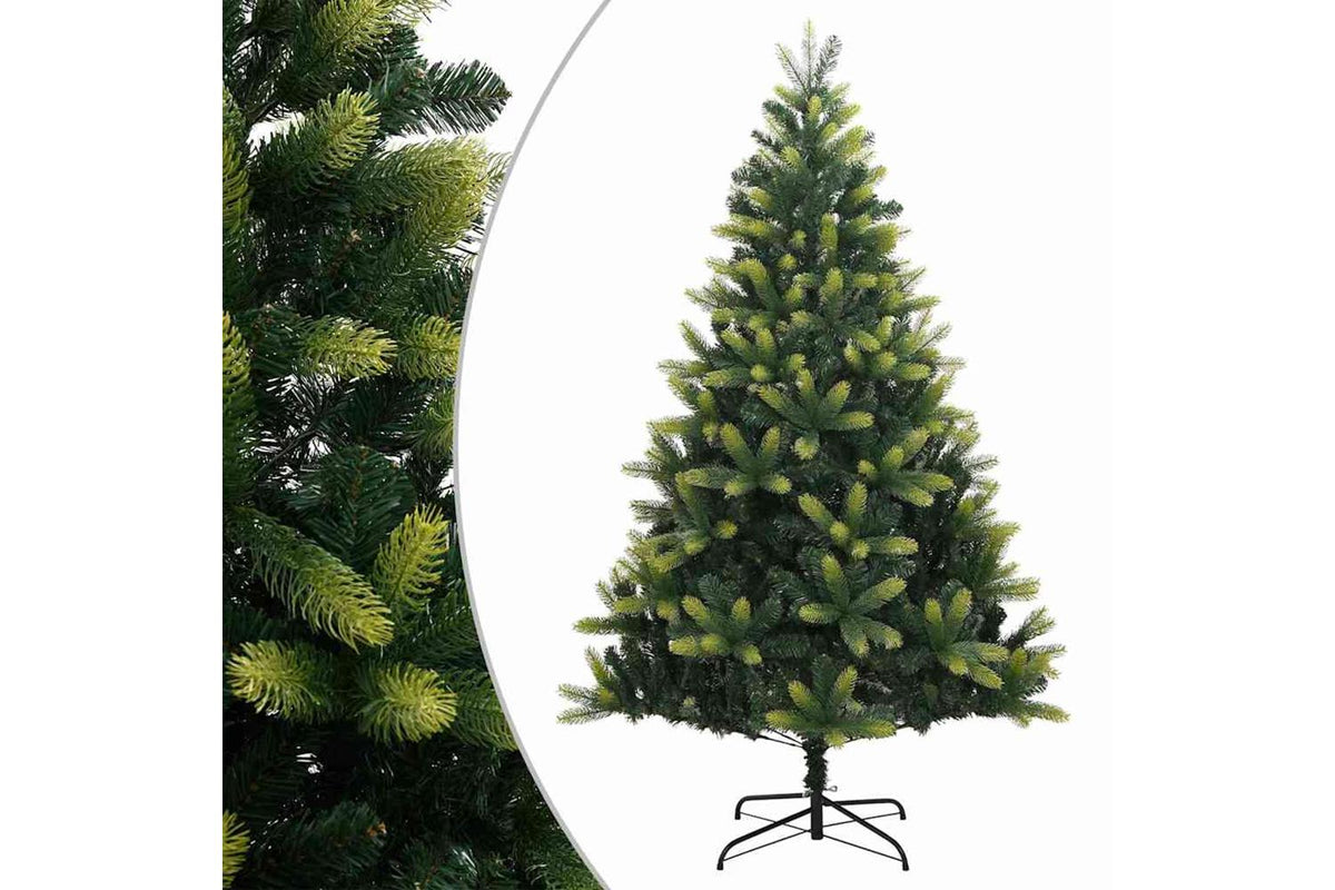 Vidaxl Artificial Hinged Christmas Tree With Stand 210 Cm