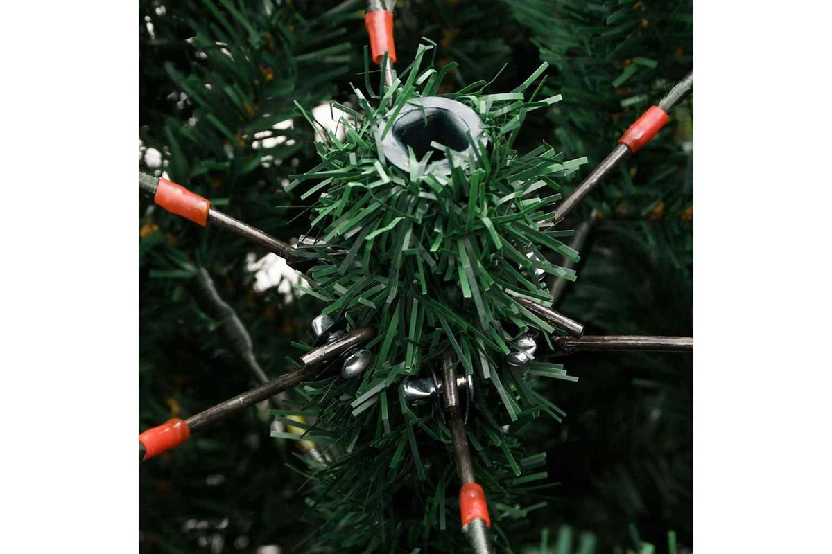 Vidaxl Artificial Hinged Christmas Tree With Stand 210 Cm-6