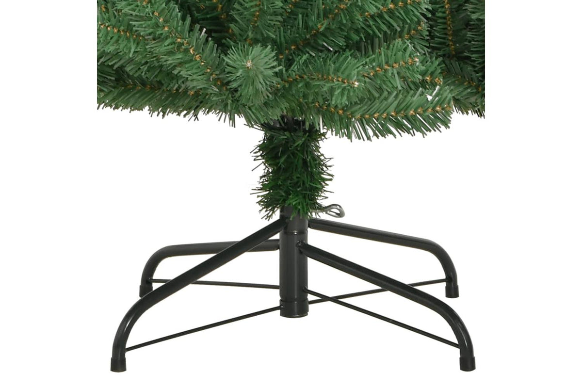 Vidaxl Artificial Hinged Christmas Tree With Stand Green 240 Cm-3