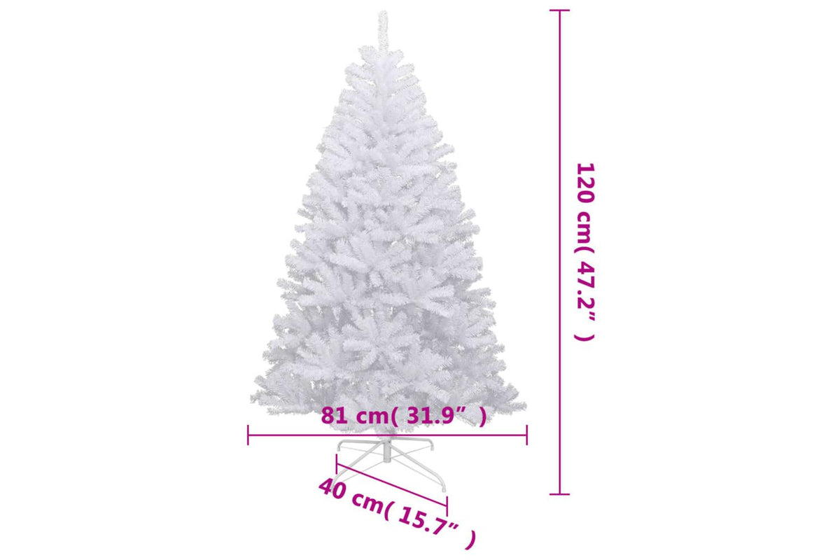 Vidaxl Artificial Hinged Christmas Tree With Flocked Snow 120 Cm-9