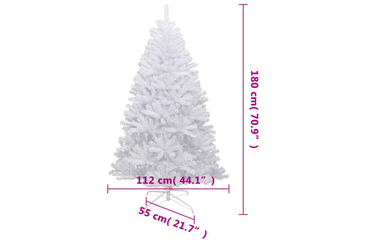 Vidaxl Artificial Hinged Christmas Tree With Flocked Snow 180 Cm-9