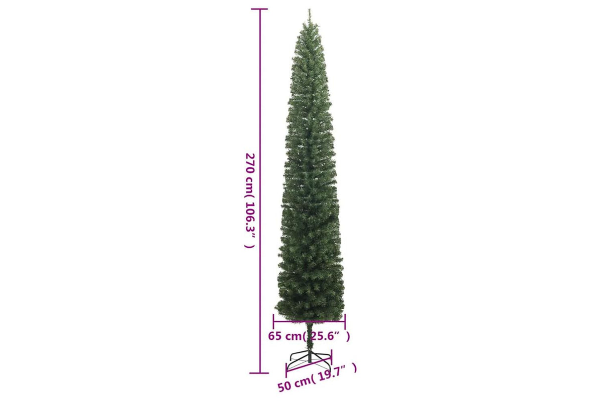 Vidaxl Slim Christmas Tree With Stand 270 Cm Pvc-8