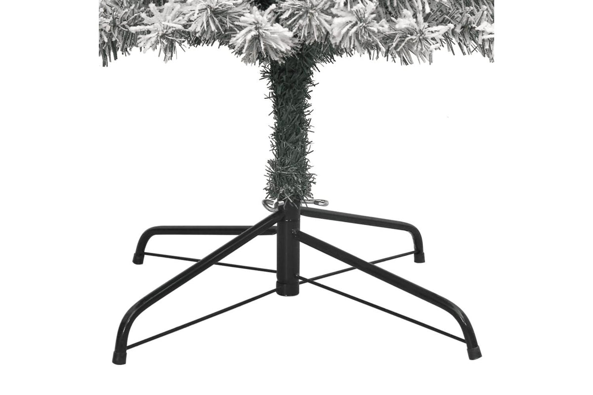 Vidaxl Slim Christmas Tree With Stand And Flocked Snow 300 Cm Pvc-5