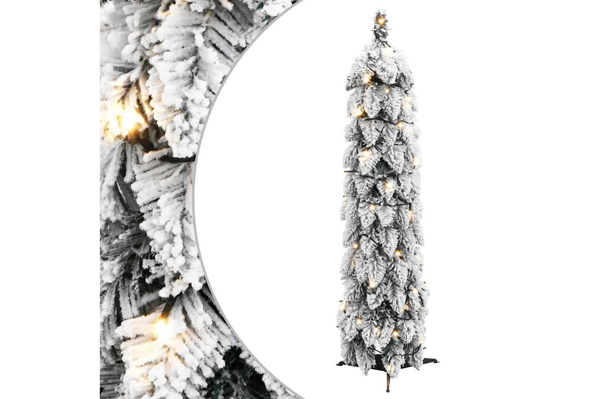 Vidaxl Artificial Pre-lit Christmas Tree 30 Ledsflocked Snow 60 Cm