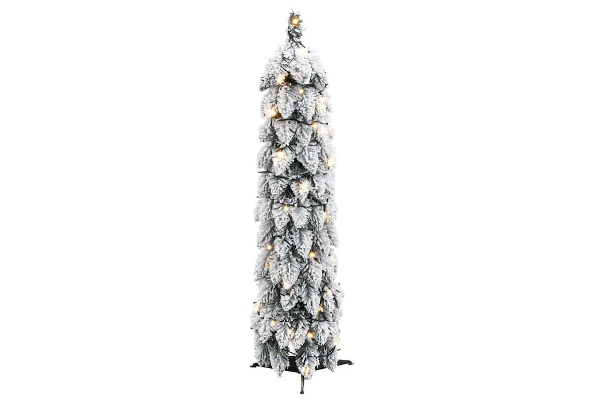 Vidaxl Artificial Pre-lit Christmas Tree 30 Ledsflocked Snow 60 Cm-3