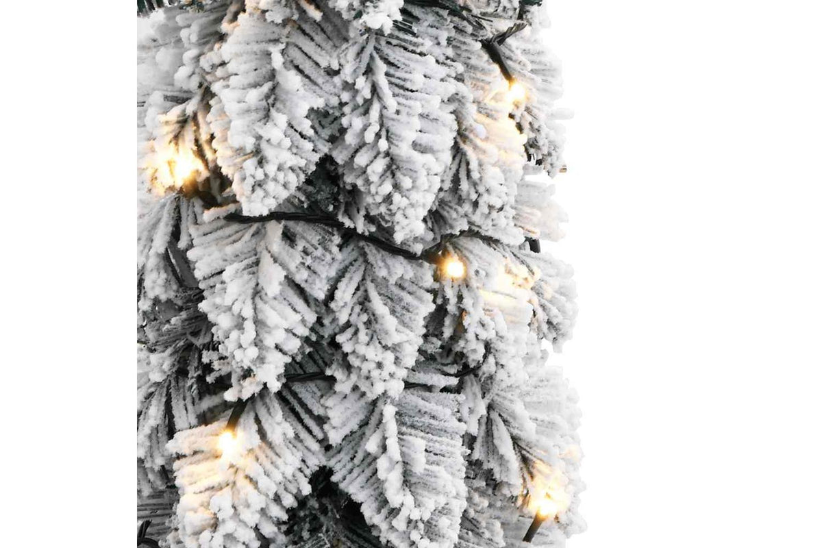Vidaxl Artificial Pre-lit Christmas Tree 30 Ledsflocked Snow 60 Cm-7
