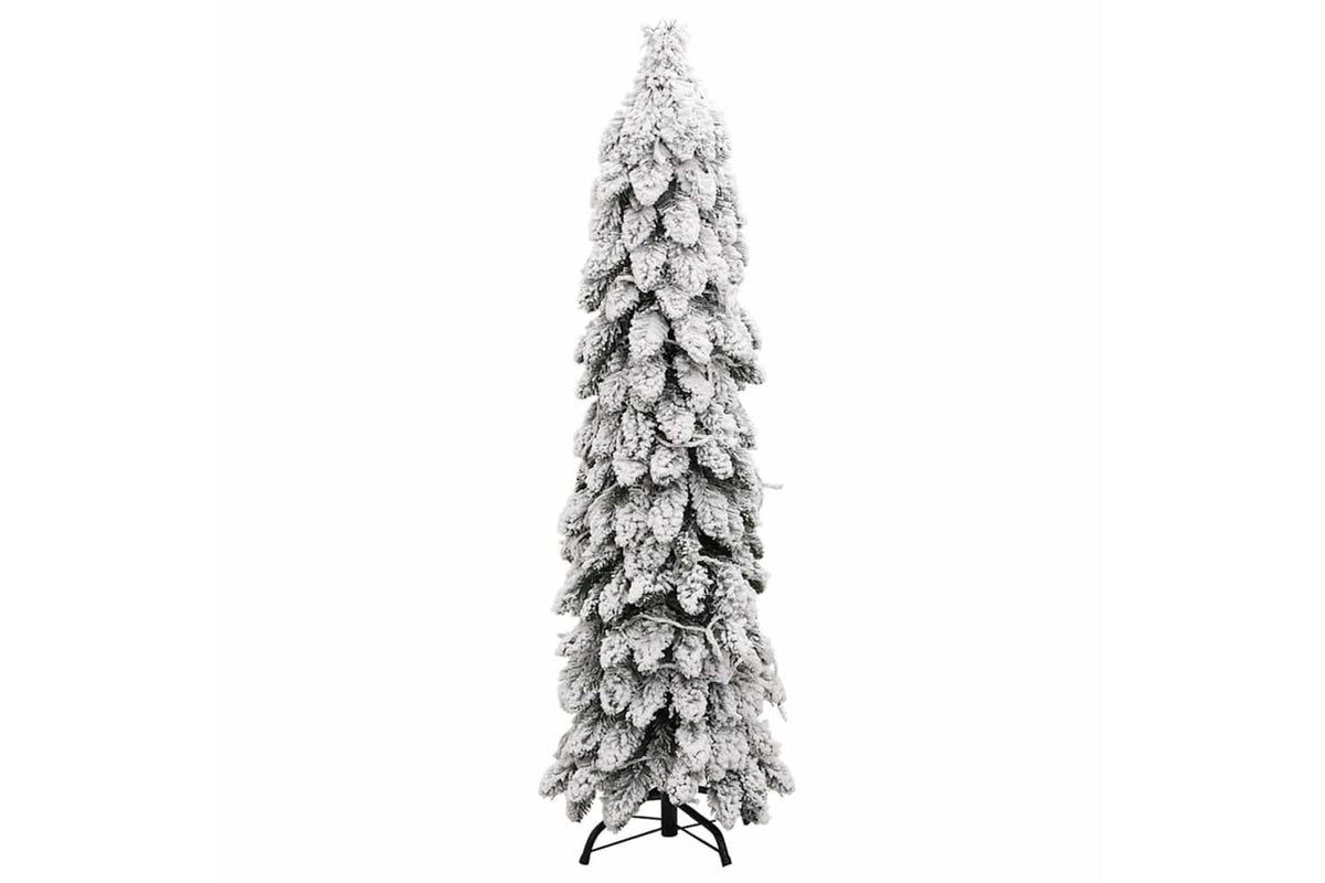 Vidaxl Artificial Pre-lit Christmas Tree With 80 Leds And Flocked Snow-4