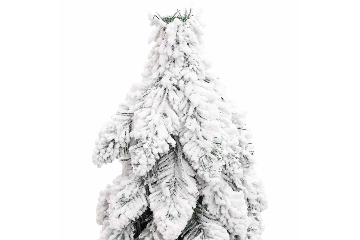 Vidaxl Artificial Pre-lit Christmas Tree With 80 Leds And Flocked Snow-5