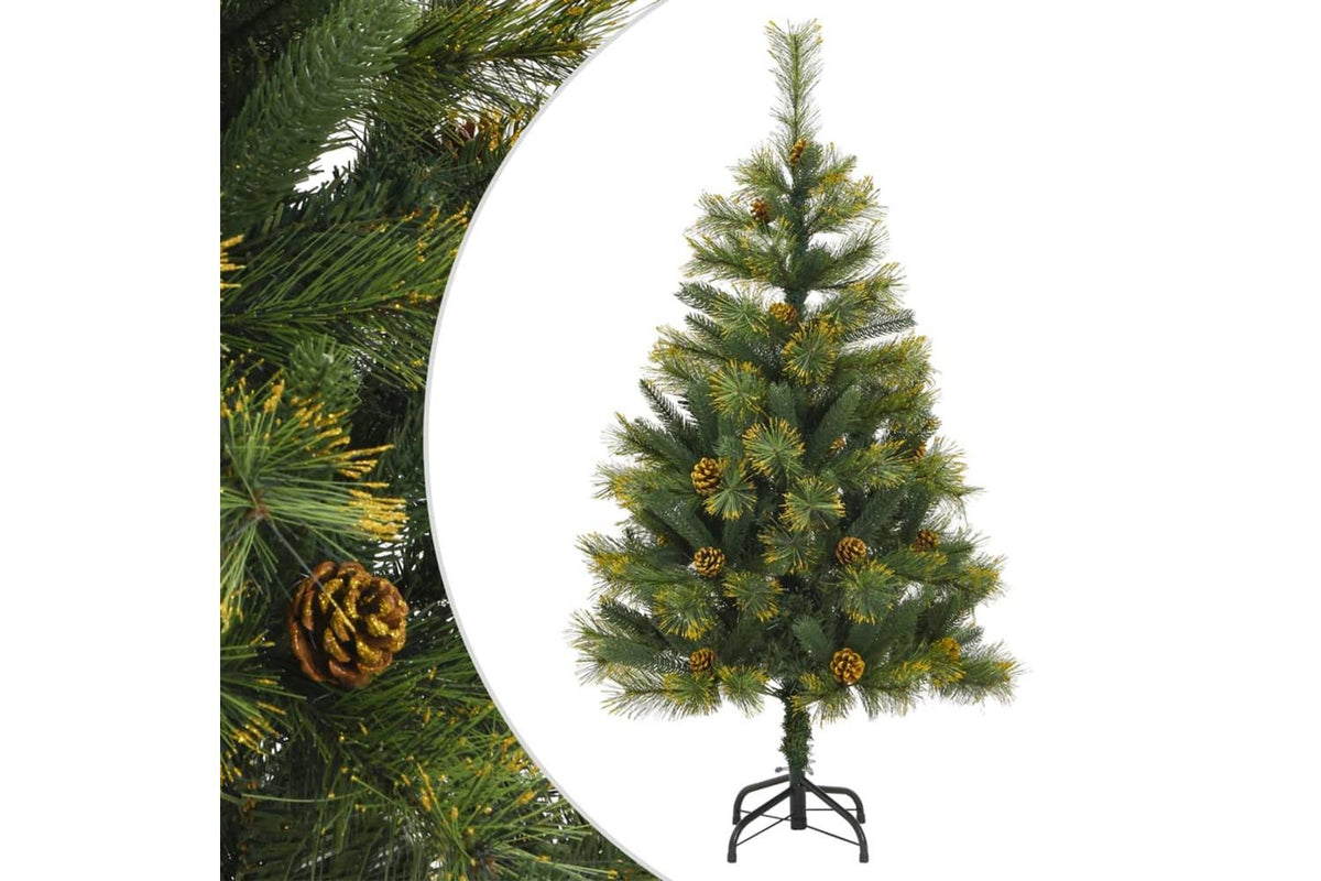 Vidaxl Artificial Hinged Christmas Tree With Cones 120 Cm