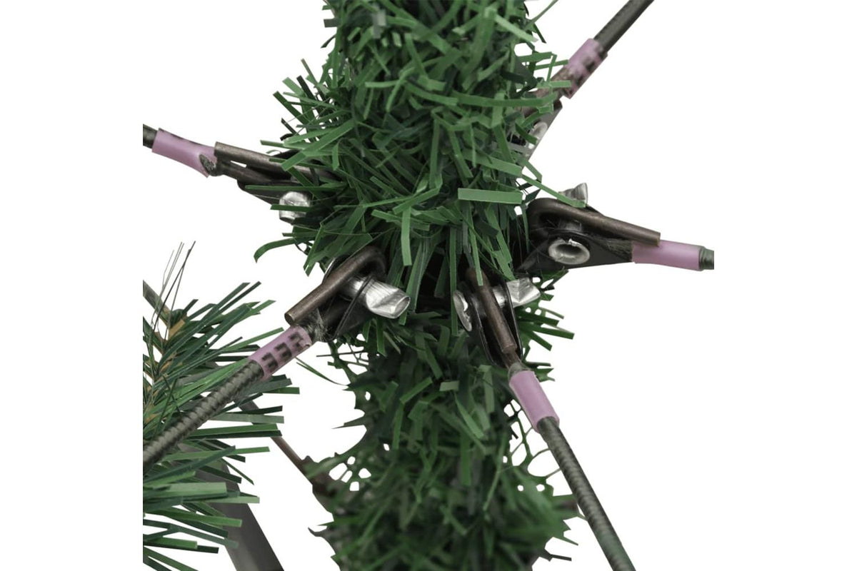 Vidaxl Artificial Hinged Christmas Tree With Cones 210 Cm-6
