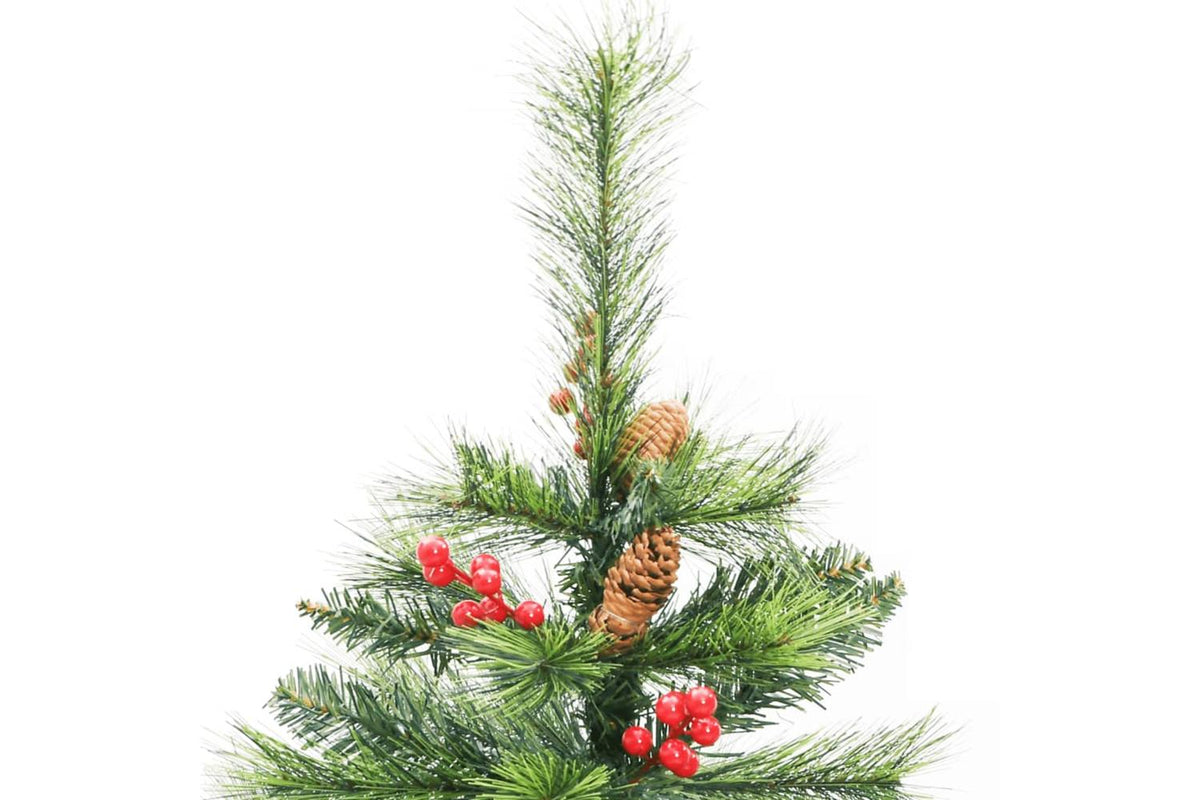 Vidaxl Artificial Hinged Christmas Tree With Cones And Berries 150 Cm-3