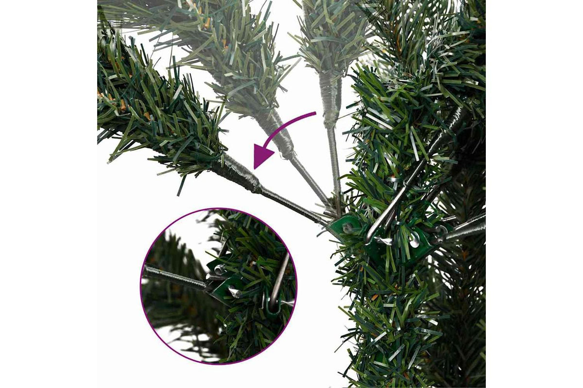 Vidaxl Artificial Hinged Christmas Tree With Cones And Berries 210 Cm-8