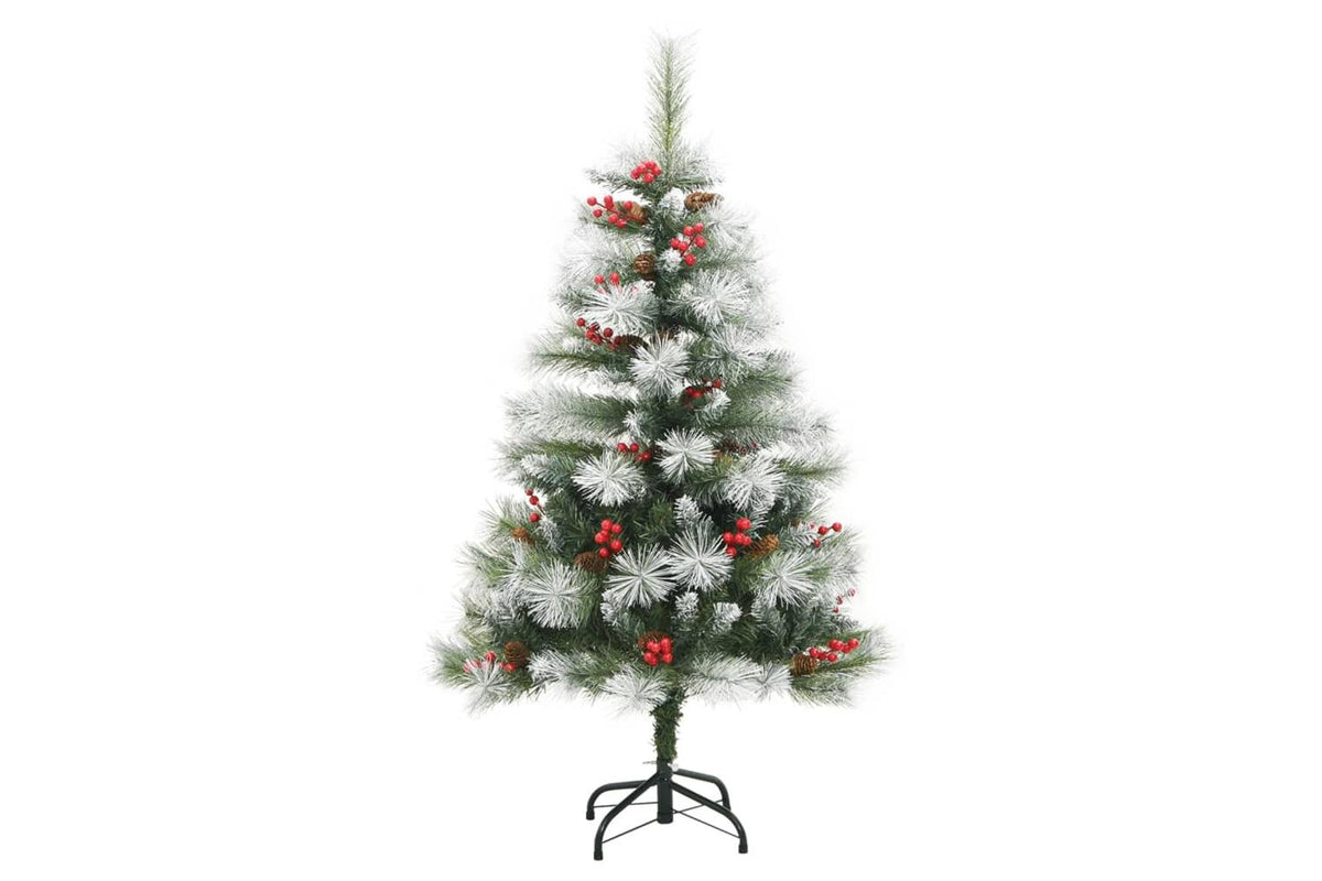 Vidaxl Artificial Hinged Christmas Tree With Cones And Berries 120 Cm-2